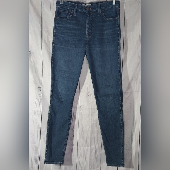 Madewell Denim - Madewell 10" High-Rise Dark Blue Skinny Jeans